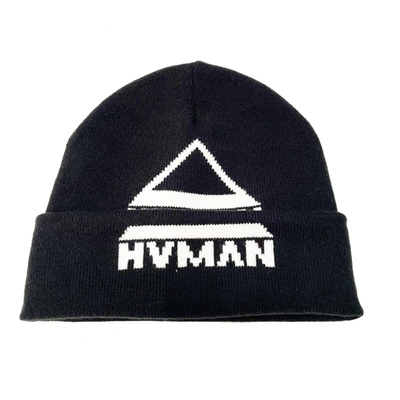 Shop Hvman Triangle Knit Cap In Black