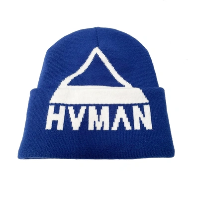 Shop Hvman Triangle Knit Cap In Blue