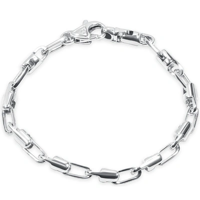 Shop Pompeii3 Men's Link 14k Gold (28gram) Or Platinum (46gram) 5.5mm Bracelet 9.5" In Multi