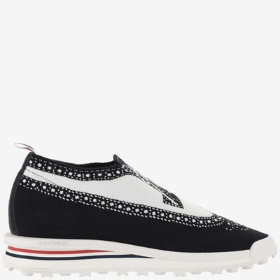 Shop Thom Browne Flat Shoes In Blk/wht