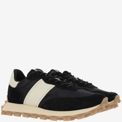 Shop Tod's Sneakers In Nero/asparagus White