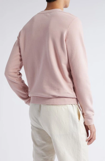 Shop Sunspel Cotton French Terry Sweatshirt In Shell Pink