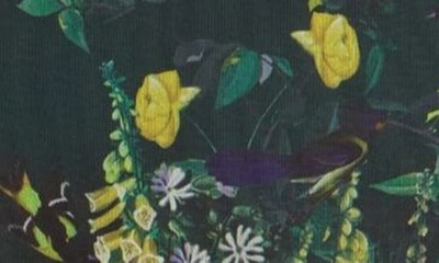 Shop Ted Baker Kellina Floral Print Mesh Turtleneck Top In Black
