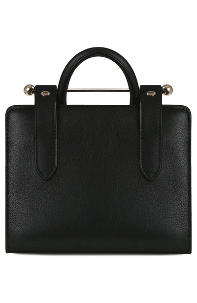 Strathberry Nano Leather Tote In Black