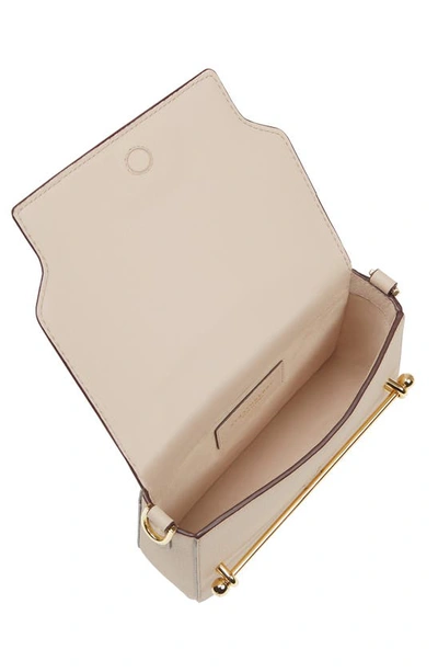 Shop Strathberry Ace Mini Leather Crossbody Bag In Oat