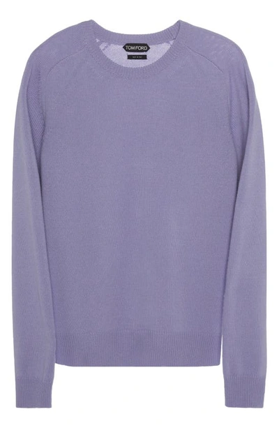 Shop Tom Ford Fine Gauge Cashmere & Silk Turtleneck Sweater In Light Lavander