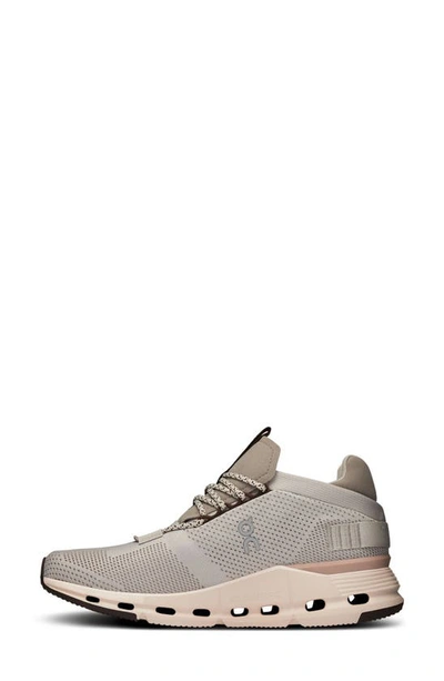 On Cloudnova Sneaker In Pearl/ Shell