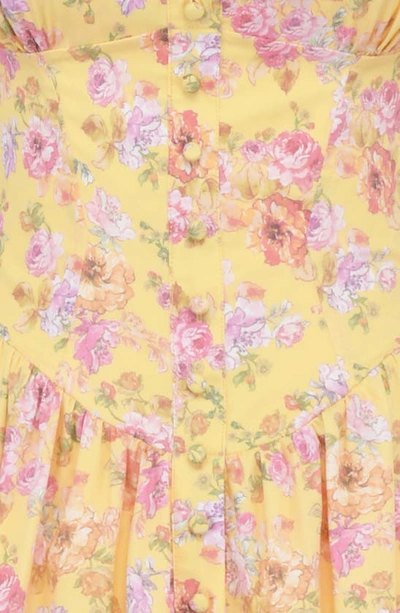 House Of Cb Womens Butter Print Tatiana Floral-print Cotton-blend Midi Dress In Butter Print