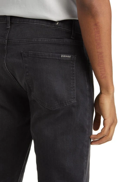 7 For All Mankind Mens Black Slimmy Tapered Luxe Performance Plus Slim-fit Tapered Jeans In Washedblk