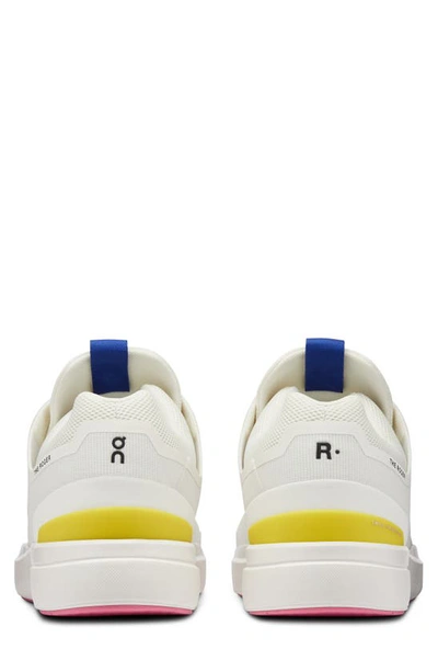 Shop On The Roger Spin Tennis Sneaker In Undyed White/ Yellow