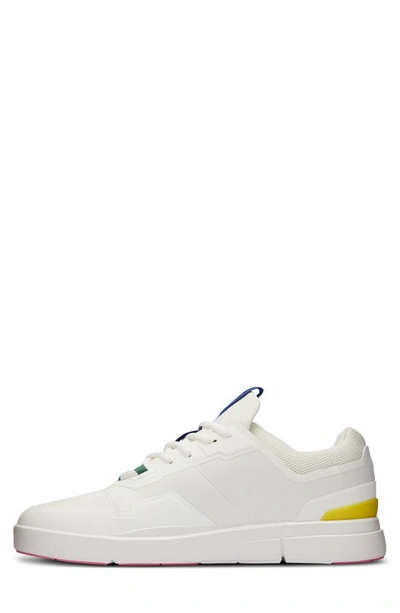 Shop On The Roger Spin Tennis Sneaker In Undyed White/ Yellow