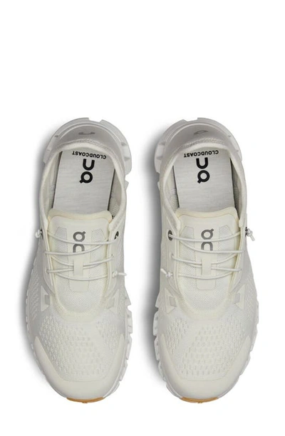 On Sneakers With Breathable Mesh Upper In Undyed White/ White