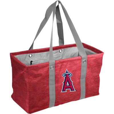 Shop Logo Brands Los Angeles Angels Crosshatch Picnic Caddy Tote Bag In Red