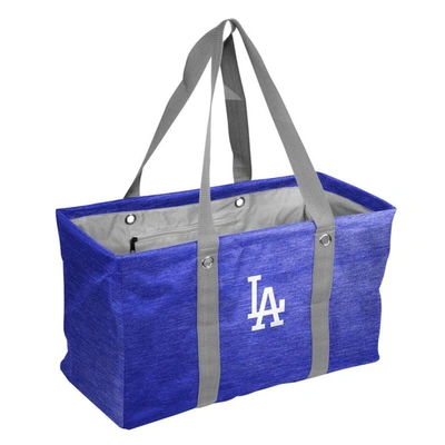 Shop Logo Brands Los Angeles Dodgers Crosshatch Picnic Caddy Tote Bag In Blue