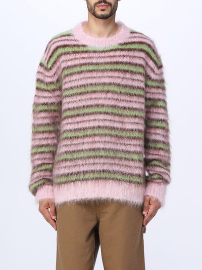 Shop Marni Sweater In Mohair Wool Blend In Pink