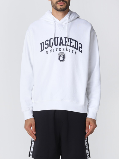 Shop Dsquared2 University Sweatshirt In Cotton In White