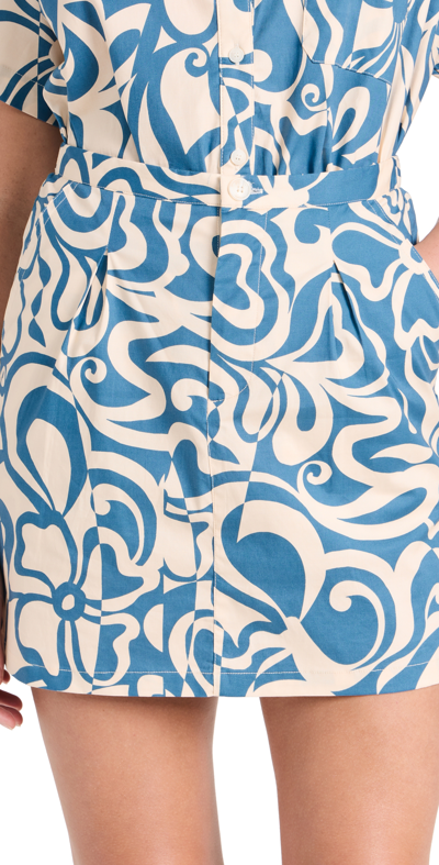 Shop Lost + Wander Milos Cove Mini Skirt Blue Floral