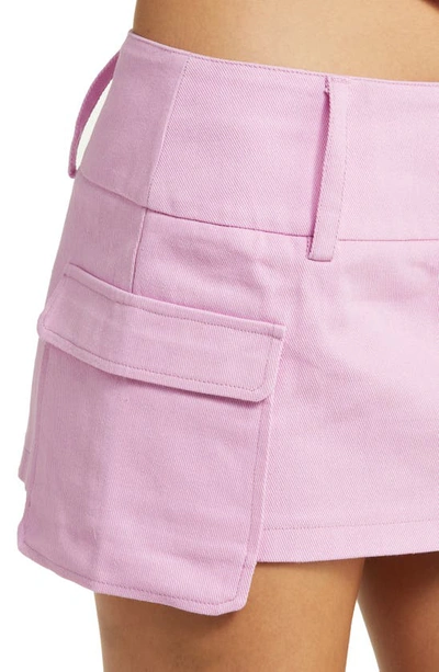 Shop By.dyln Pippa Cargo Denim Miniskirt In Pink