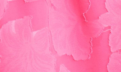 Shop Asos Design Long Sleeve Jacquard Wrap Dress In Pink