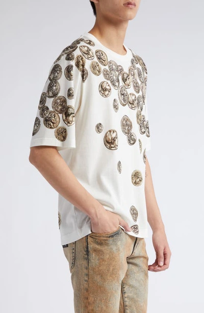Shop Dolce & Gabbana Allover Ancient Coin Print T-shirt In White