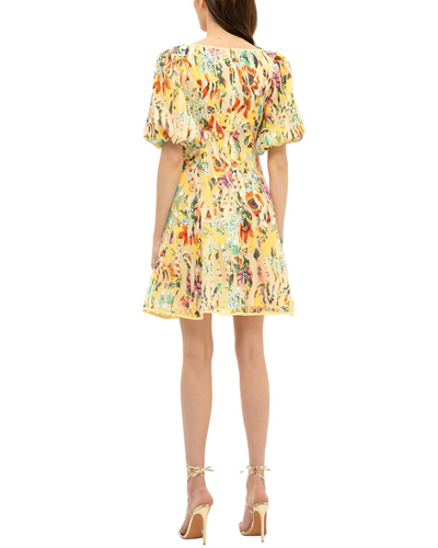 Shop Bgl Linen-blend Dress In Yellow