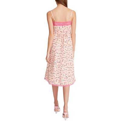 Shop Betsey Johnson Womens Satin Lace Inset Slip Dress In Multi