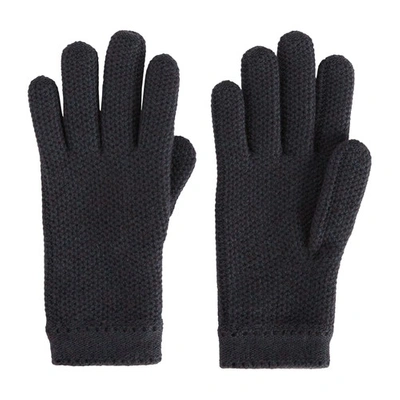 Shop Loro Piana Crochet Gloves In Profondeurs_oceaniques_chine
