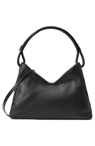 Shop Staud Valerie Leather Shoulder Bag In Black