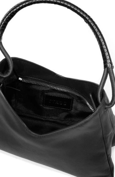 Staud Valerie Leather Shoulder Bag In Black