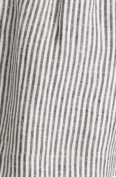 Shop Reformation Mila Smocked Waist Linen Shorts In Vineyard Stripe