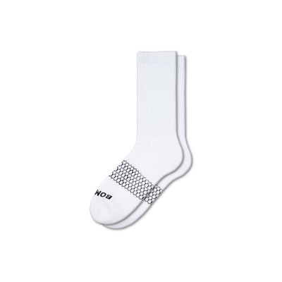 Bombas Solids Calf Sock 4-pack In White