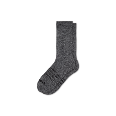 Shop Bombas Marl Calf Socks In Marled Charcoal