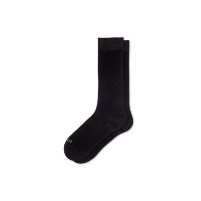Shop Bombas Lightweight Calf Socks In Black