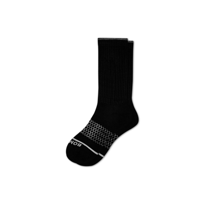Shop Bombas Merino Wool Blend Calf Socks In Black