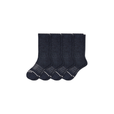 Shop Bombas Merino Wool Blend Calf Sock 4-pack In Navy