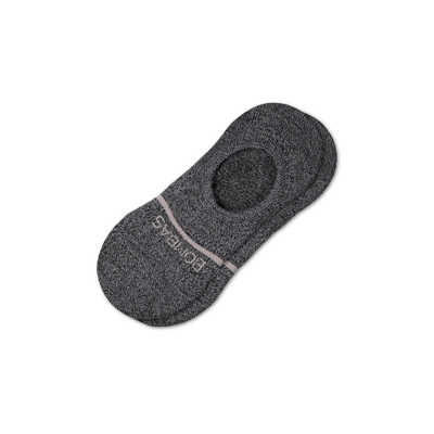 Shop Bombas Lightweight Merino Wool Blend No Show Socks In Charcoal