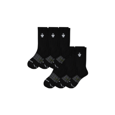 Shop Bombas All-purpose Performance Calf Sock 6-pack In Black