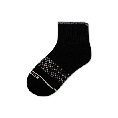 Shop Bombas Merino Wool Blend Quarter Sock In Black