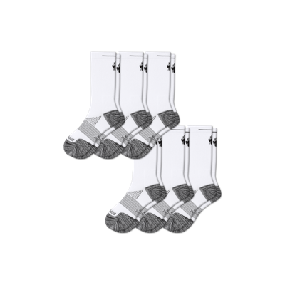 Shop Bombas Running Calf Sock 6-pack In White Bee