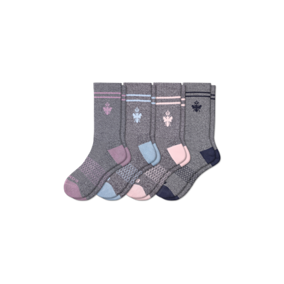 Shop Bombas Originals Calf Sock 4-pack In Pink Logwood Mix