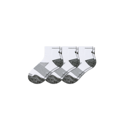 Shop Bombas Running Quarter Sock 3-pack In White Bee
