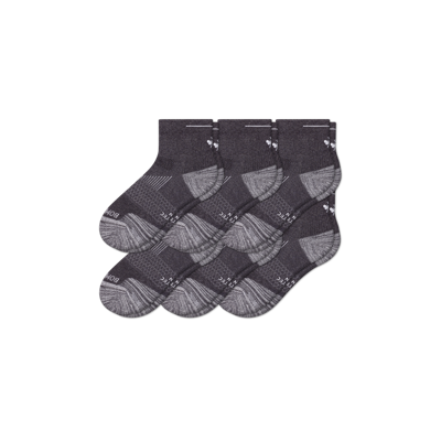 Shop Bombas Running Quarter Sock 6-pack In Charcoal Bee