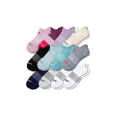 Shop Bombas Ankle Sock 12-pack In Pink Mint Mix