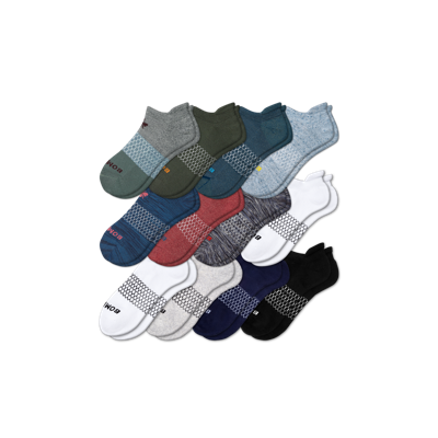 Shop Bombas Ankle Sock 12-pack In Olive Navy Mix