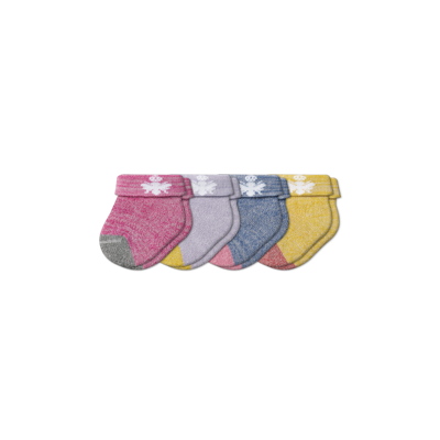 Shop Bombas Baby Socks 4-pack (0-6 Months) In Berry Lupine Mix