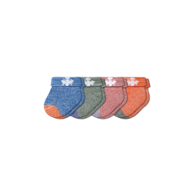 Shop Bombas Baby Socks 4-pack (0-6 Months) In Lake Fire Mix