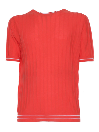 Shop Peserico Knitted T-shirt In Orange