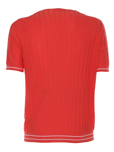 Shop Peserico Knitted T-shirt In Orange