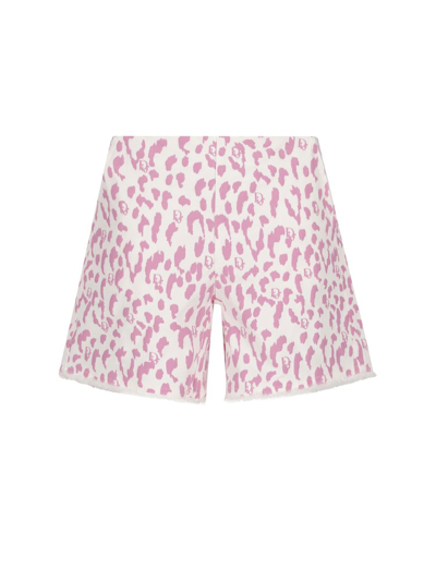 Shop Baby Dior Leopard Printed Shorts In Multi