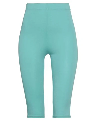 Shop Alexandre Vauthier Woman Leggings Turquoise Size 8 Viscose, Elastane In Blue
